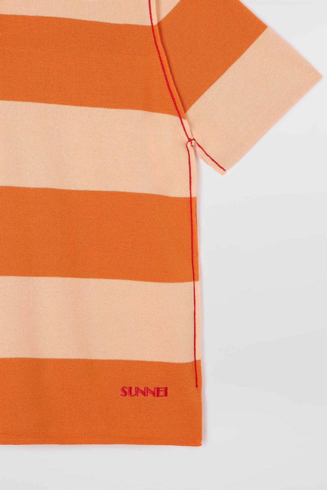 MAGLIAUNITA STRIPED POLO / orange & salmon pink - 5