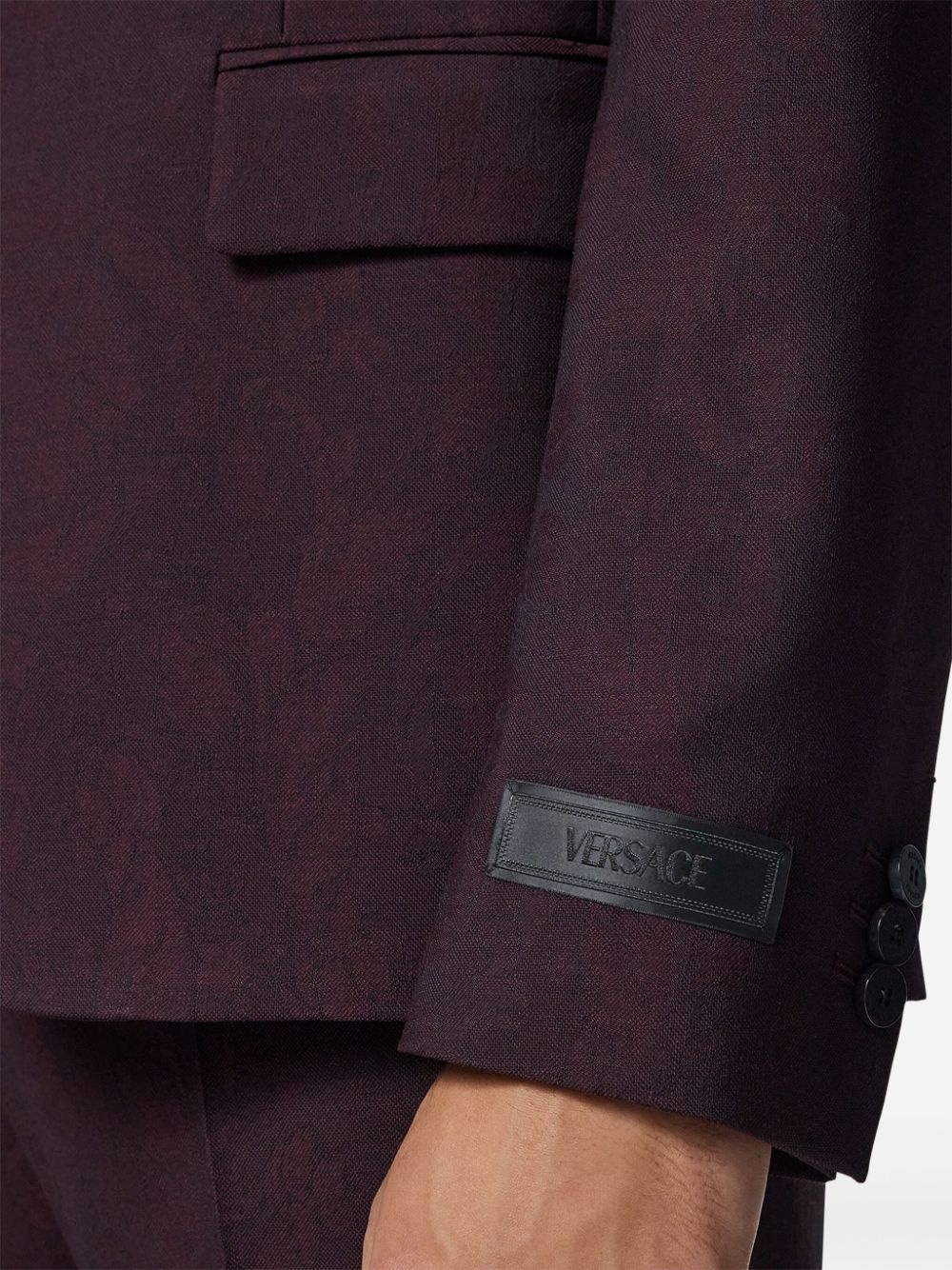 Barocco-jacquard blazer - 5