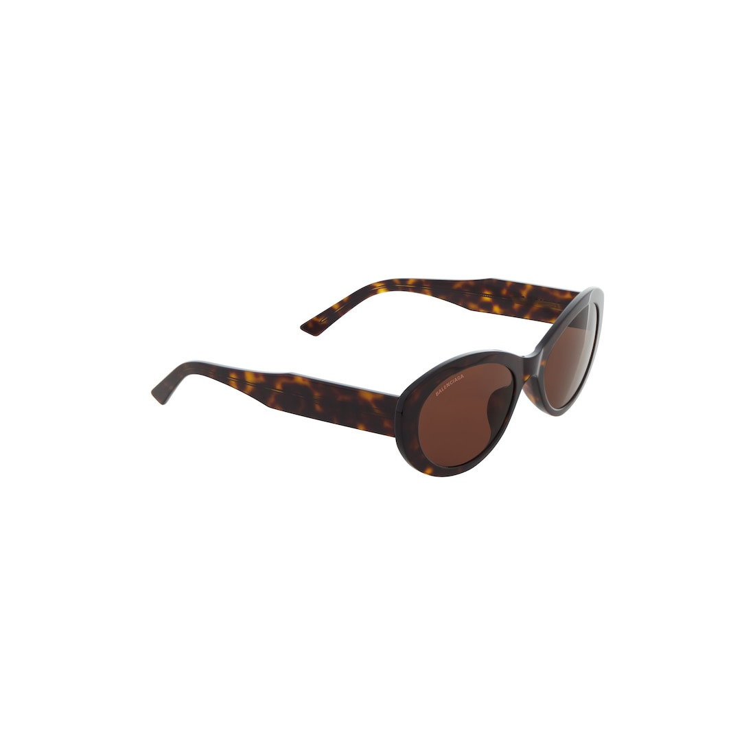 Flat Oval Sunglasses in Havana - 3