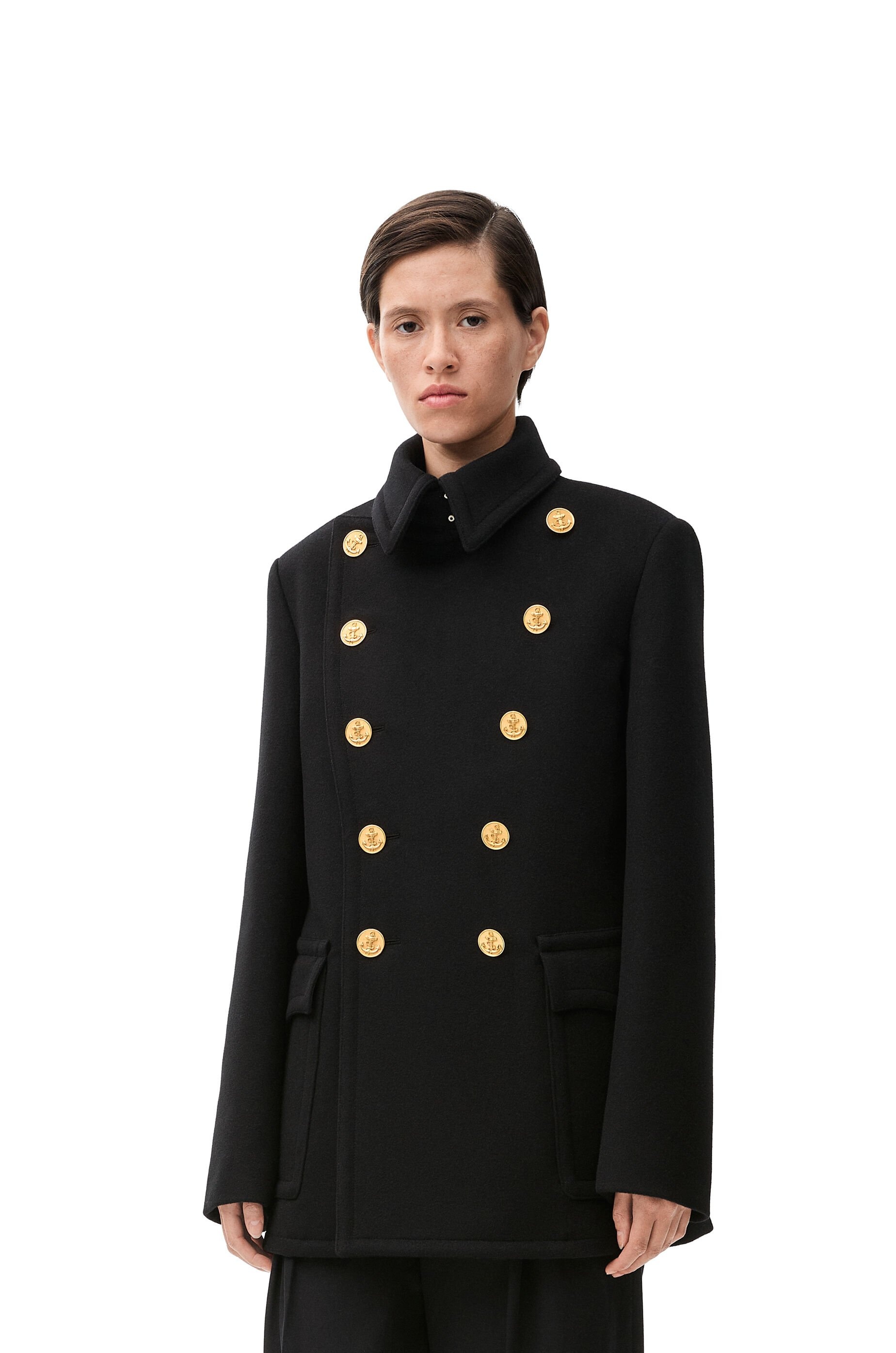 Peacoat in wool and cashmere - 3