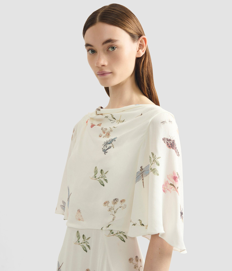 PRINTED CREPE MIDI DRESS 4