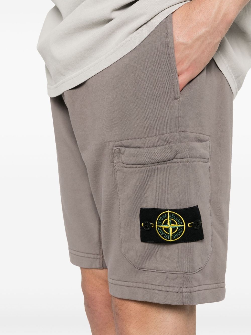 Compass-badge jersey shorts - 5