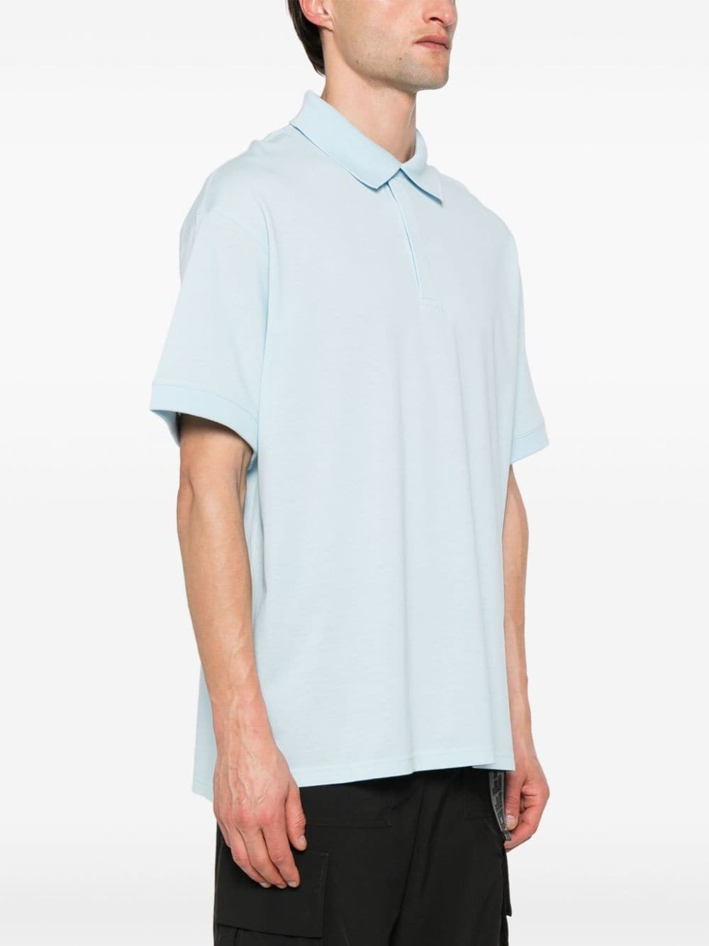 logo-rubberised cotton piquÃ© polo shirt - 3