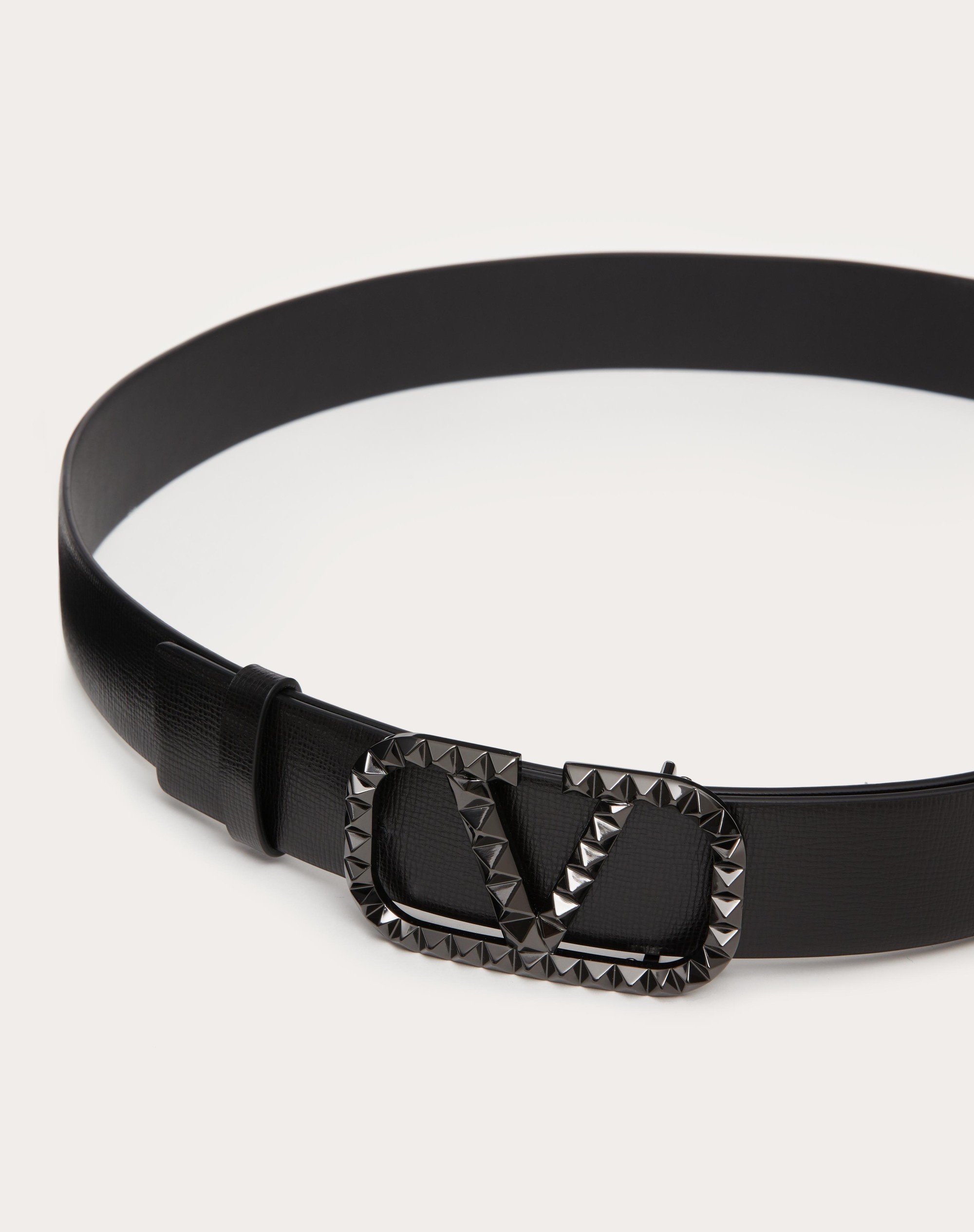 VLOGO SIGNATURE BELT IN GRAINY CALFSKIN 35 MM - 4