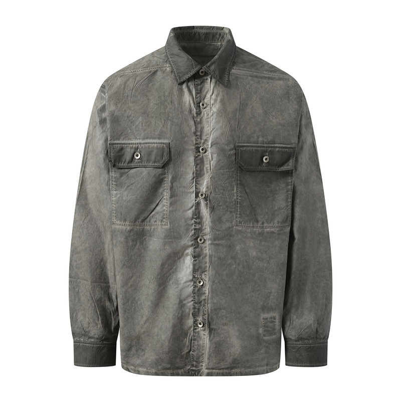 Rick Owens DRKSHDW Denim Jumbo Outershirt in Dark Dust outlook