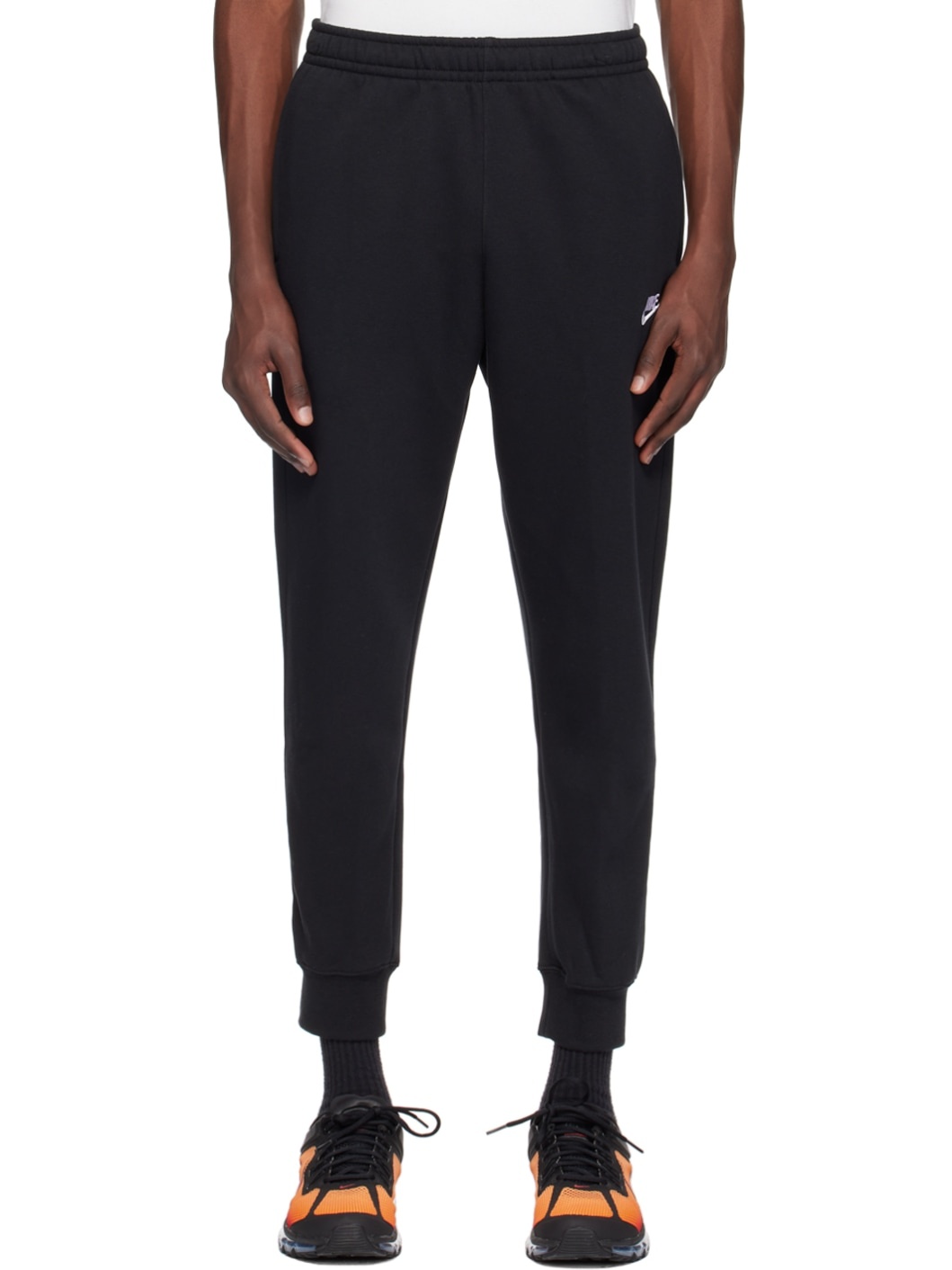 Black Embroidered Sweatpants - 1