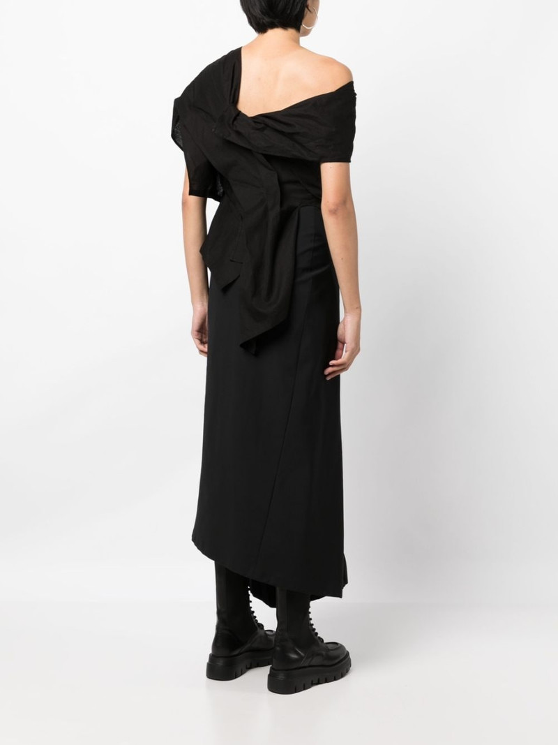 asymmetric draped sleeveless blouse 4