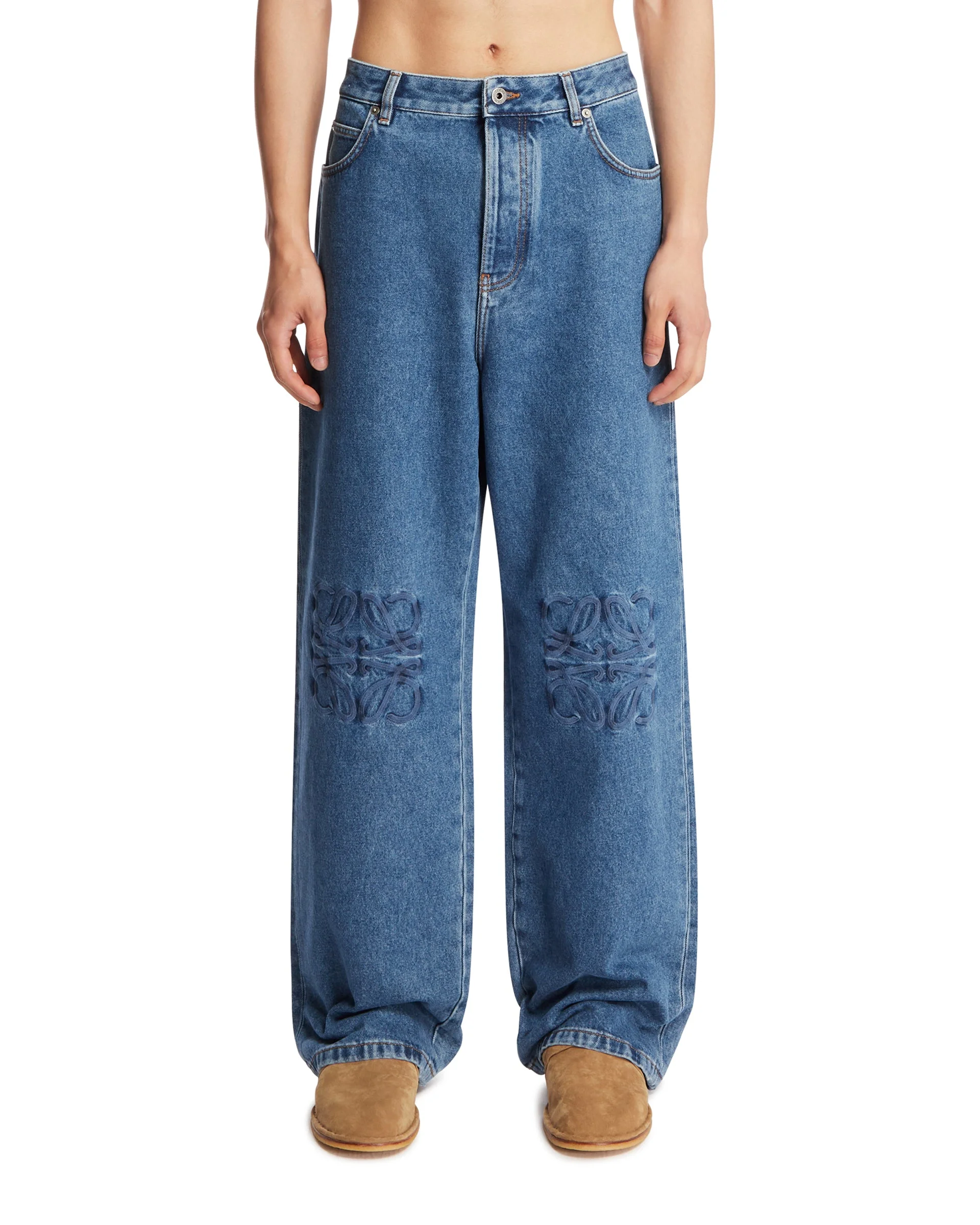 Blue Anagram Baggy Jeans - 1