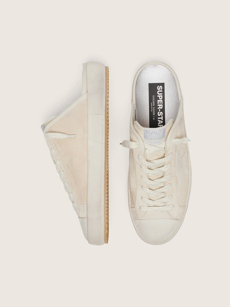Men’s Super-Star Sabots LAB in beige suede 3