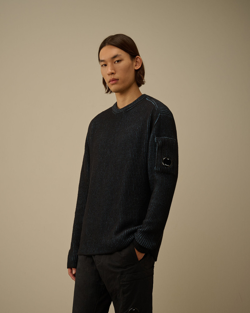 Fleece Knit Crewneck Lens Sweater 3