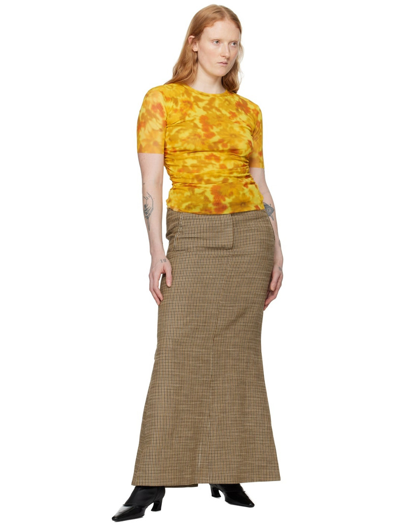 Acne Studios Yellow Ruched T-Shirt outlook