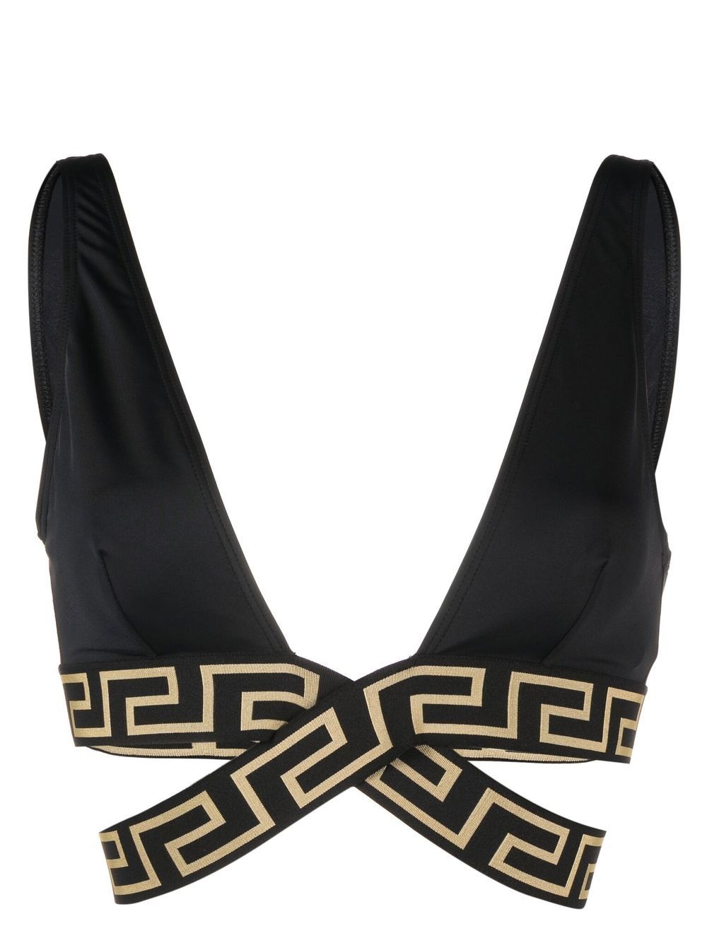 Greca-detail crossover bikini top - 1
