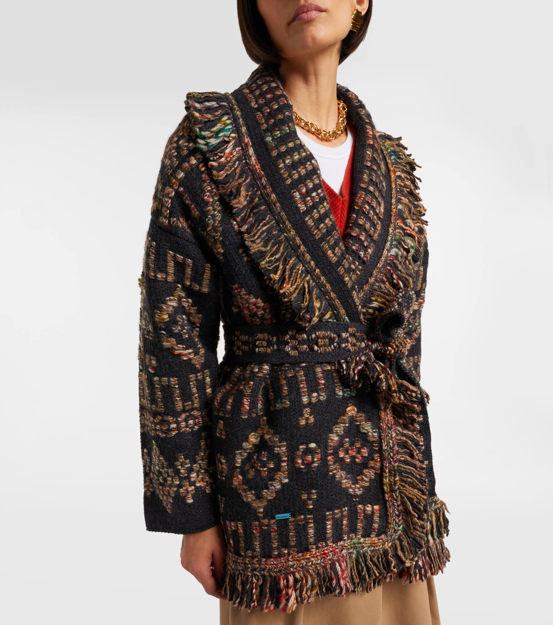 Grunge Beat wool-blend cardigan - 6
