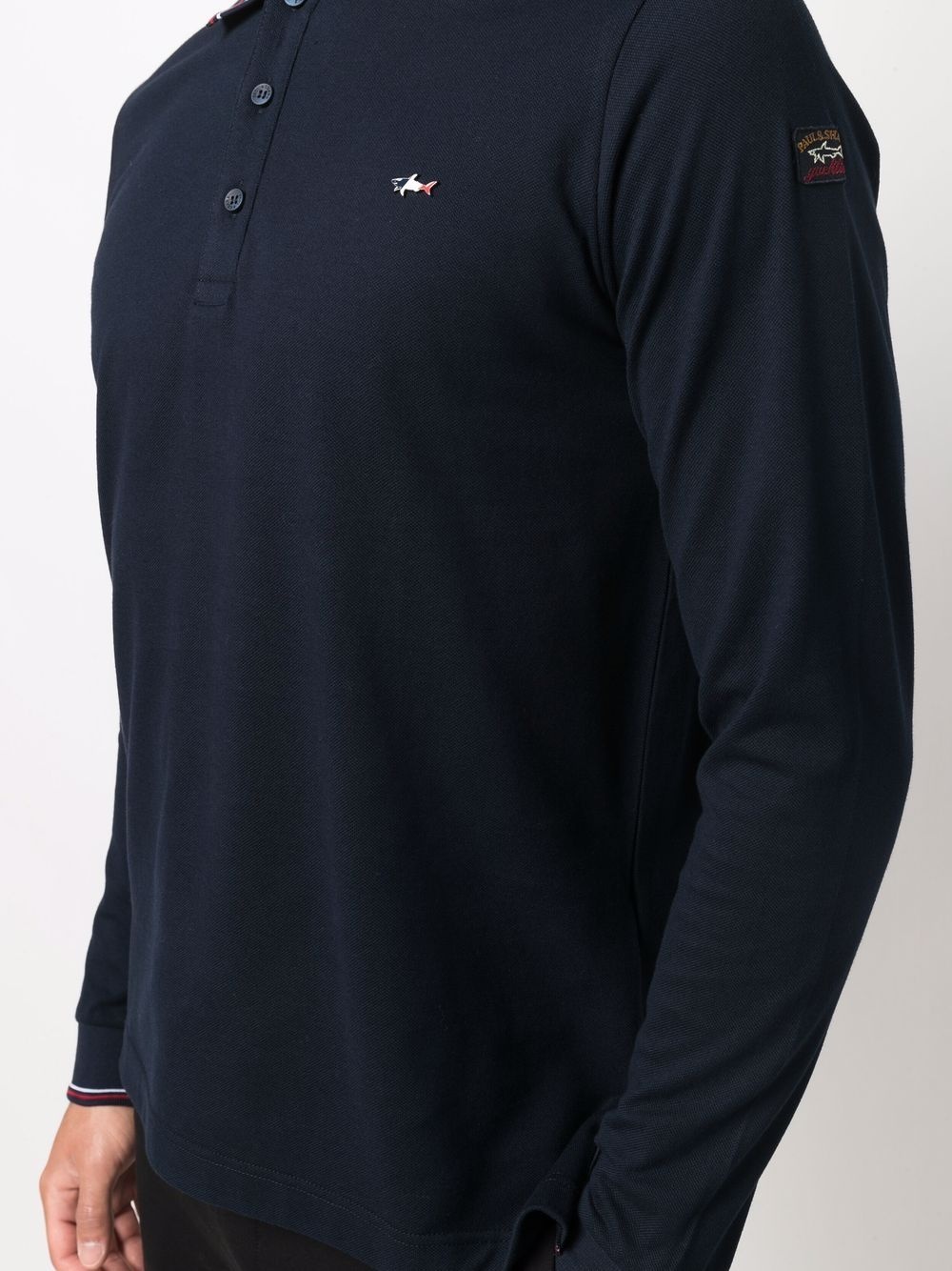 logo-embroidered cotton polo shirt - 5