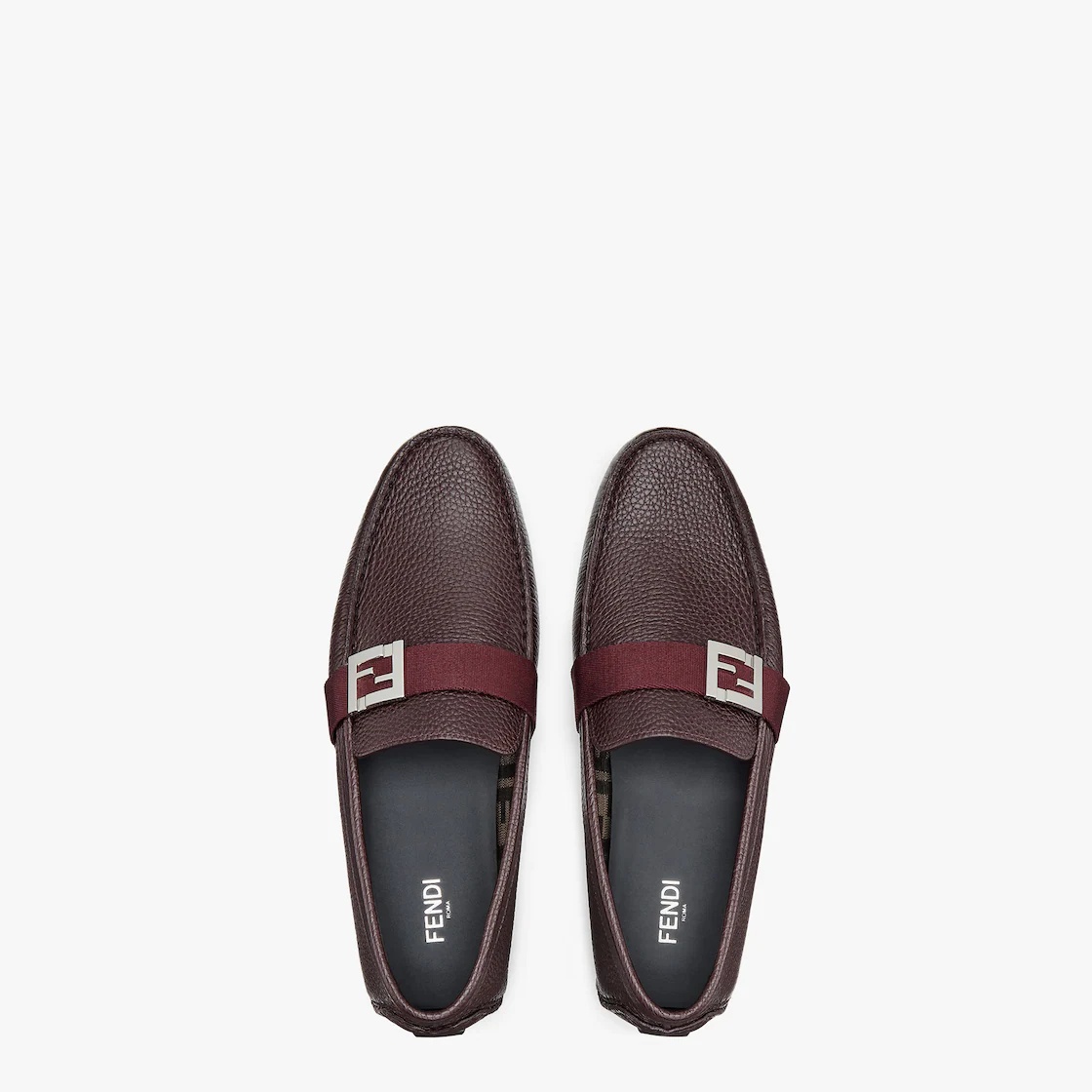 Burgundy leather drivers - 4