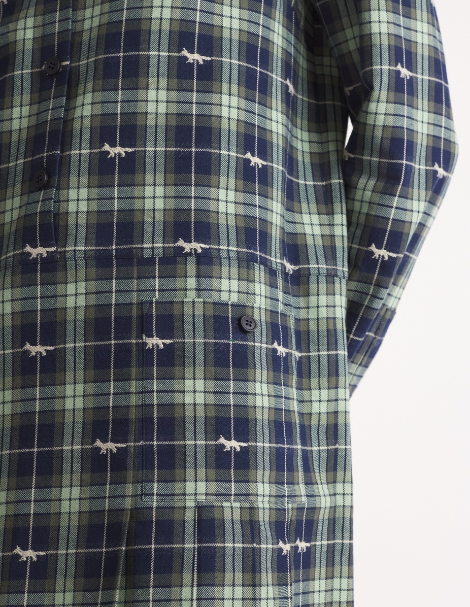 PLEATED MINI SHIRT DRESS - 4