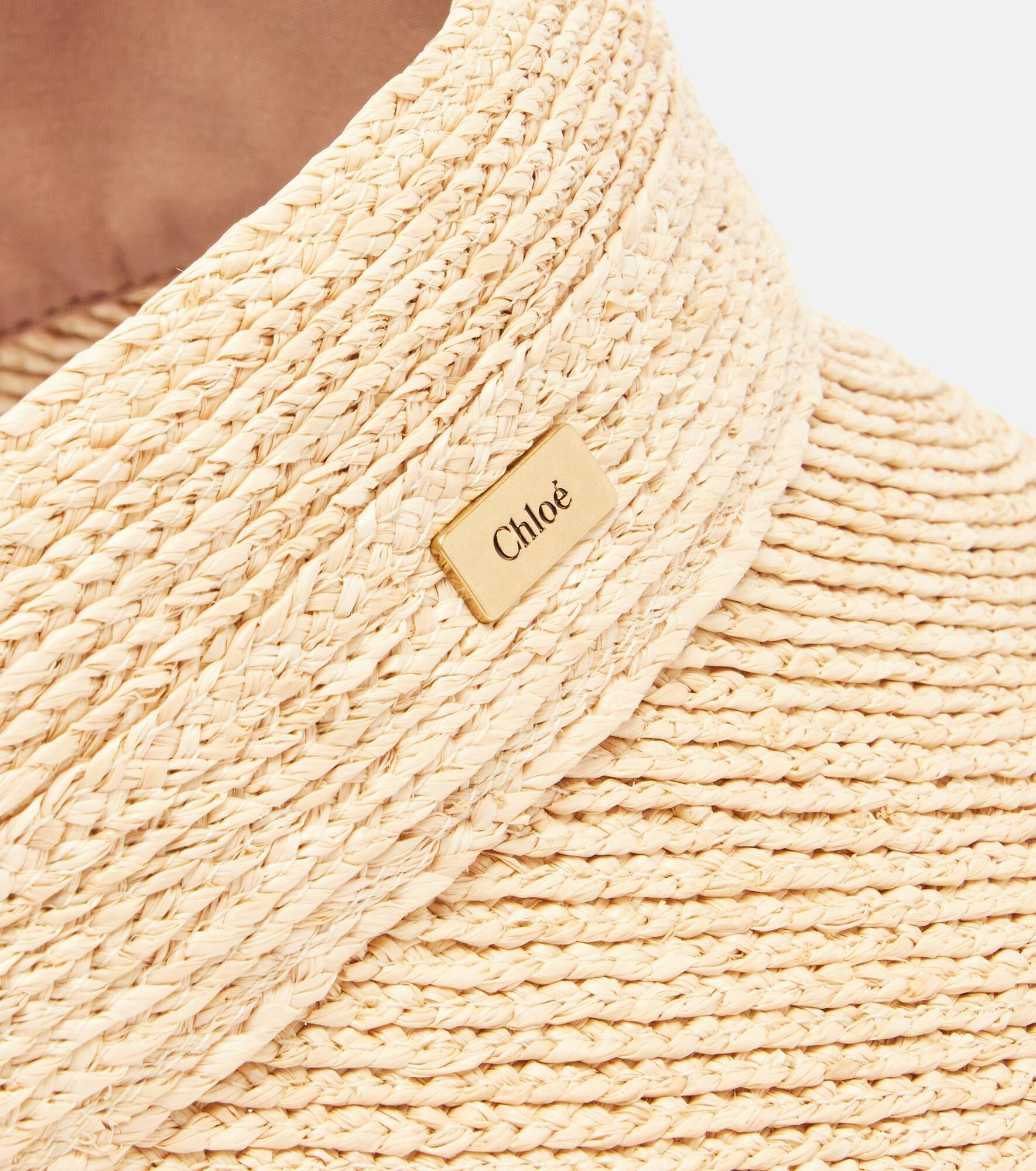 Scarf-detail raffia-effect visor - 4