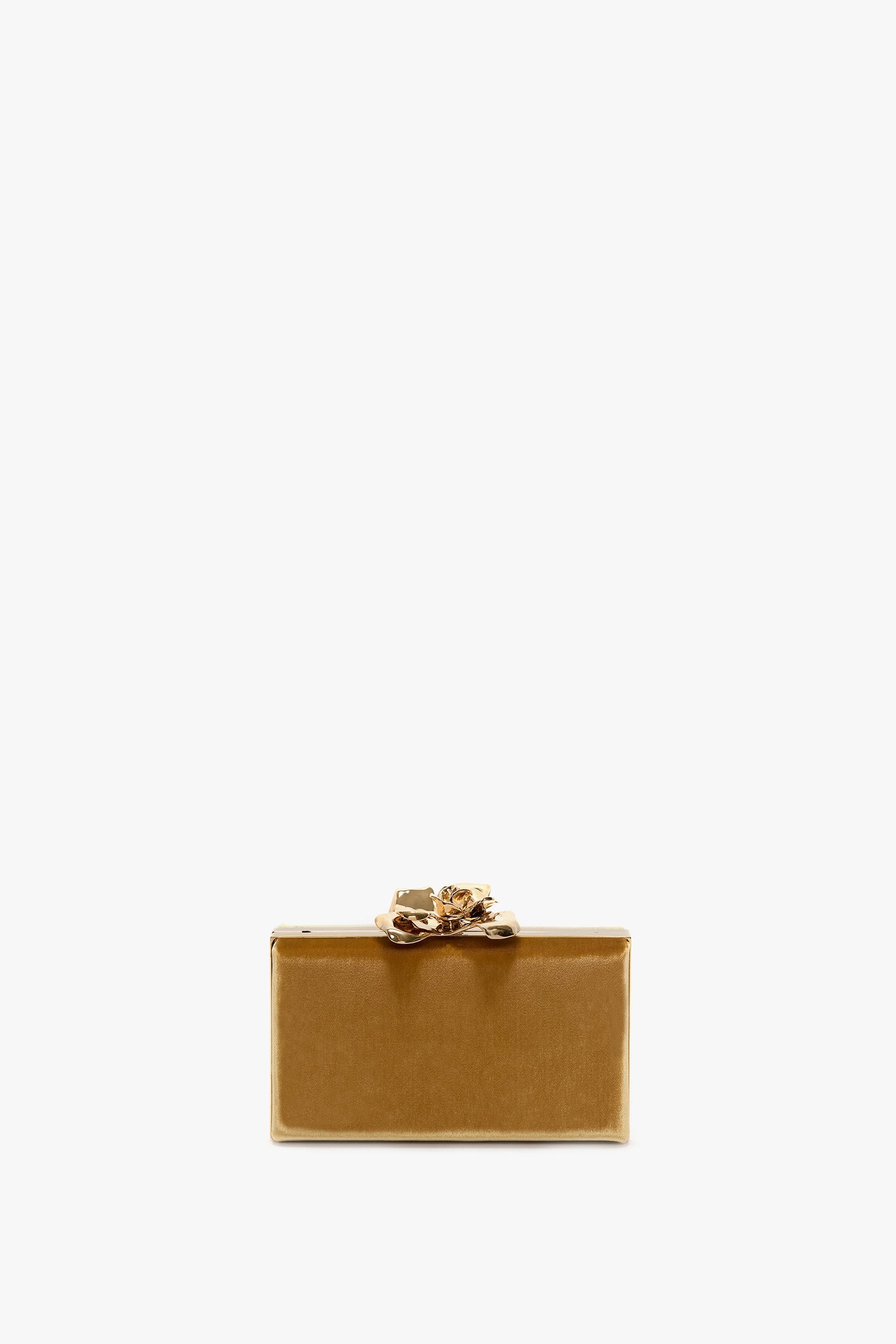 Frame Flower Bag Minaudiere In Light Gold - 2