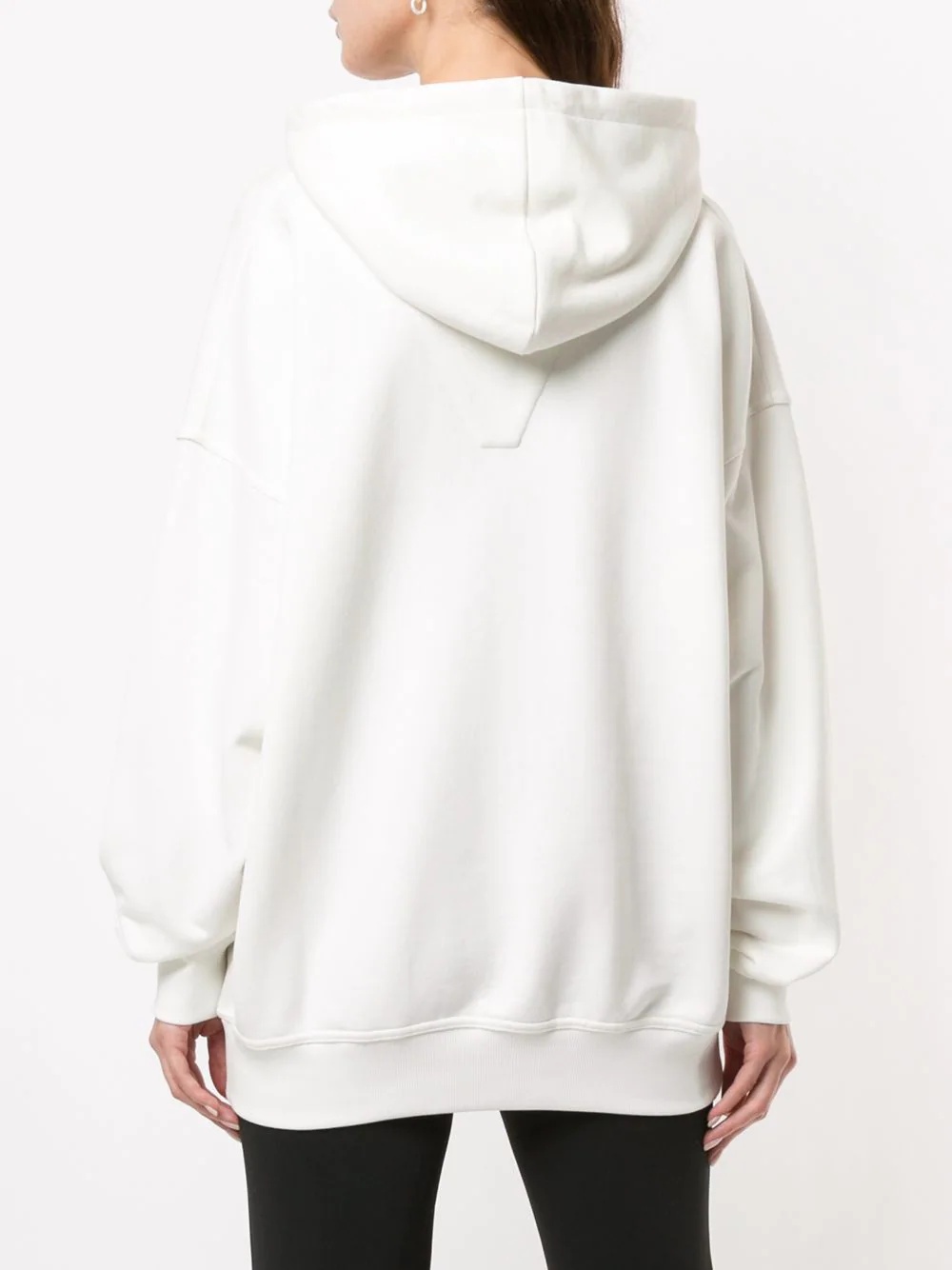 embroidered logo oversized hoodie - 4