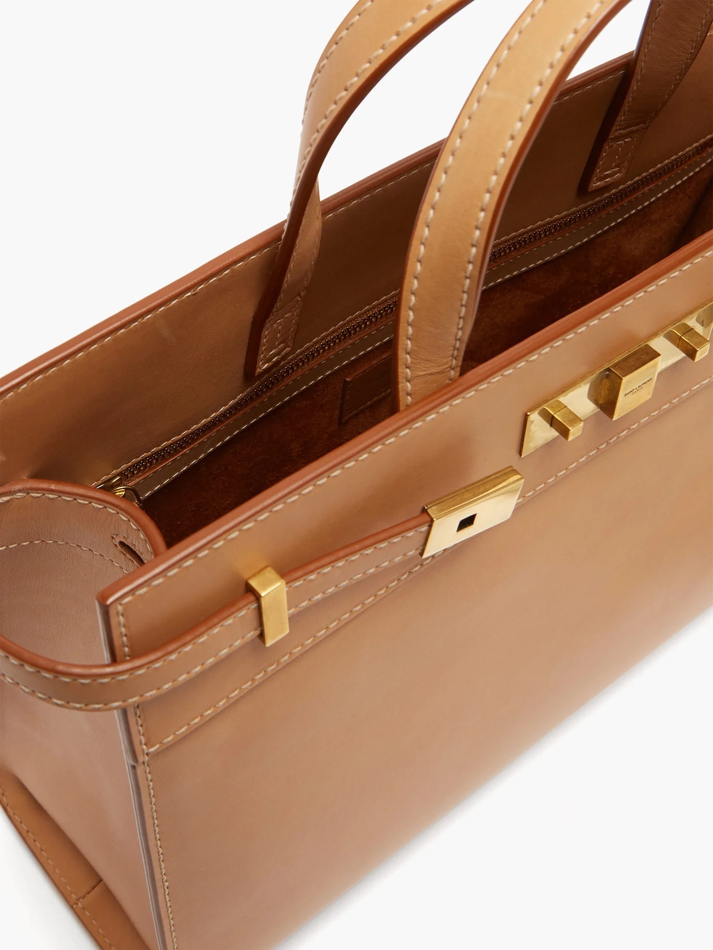 Manhattan medium leather tote bag - 6