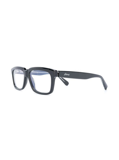 Brioni rectangular frame glasses outlook