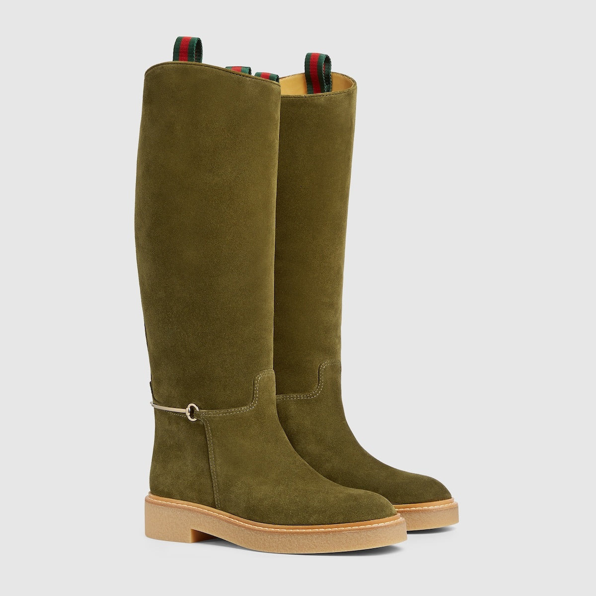 Gucci Slim Horsebit Suede Knee Boots - 2