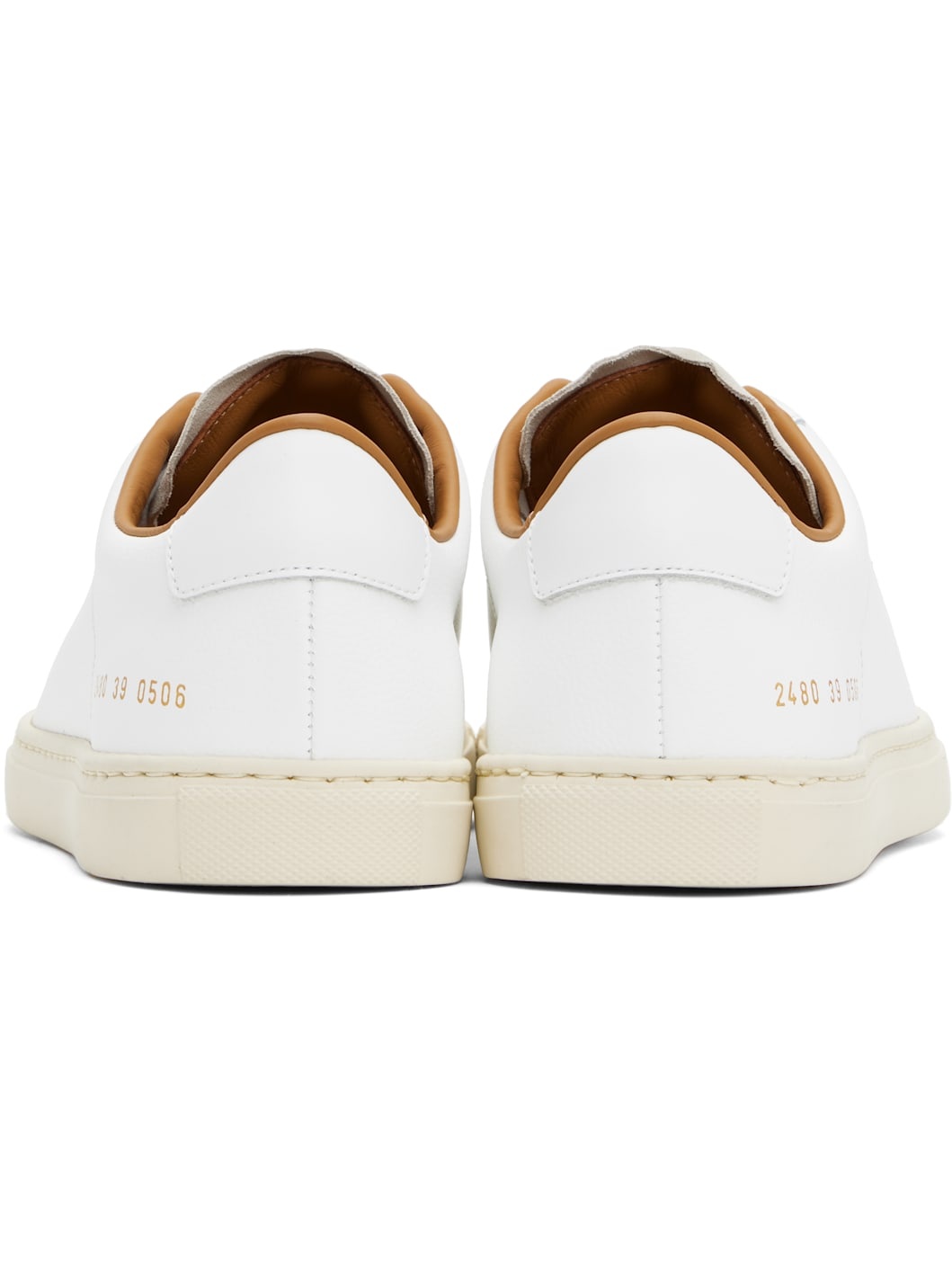 White Retro Low Profile Sneakers - 2