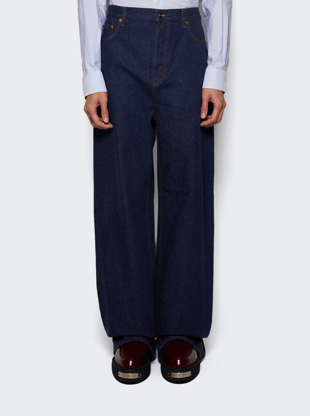 Baggy Denim Pants Dark Blue - 3