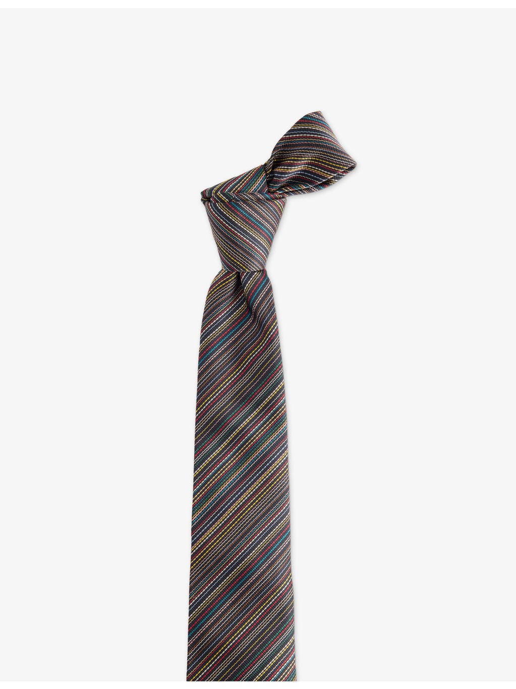 Striped Wide-Blade Silk Tie - 3