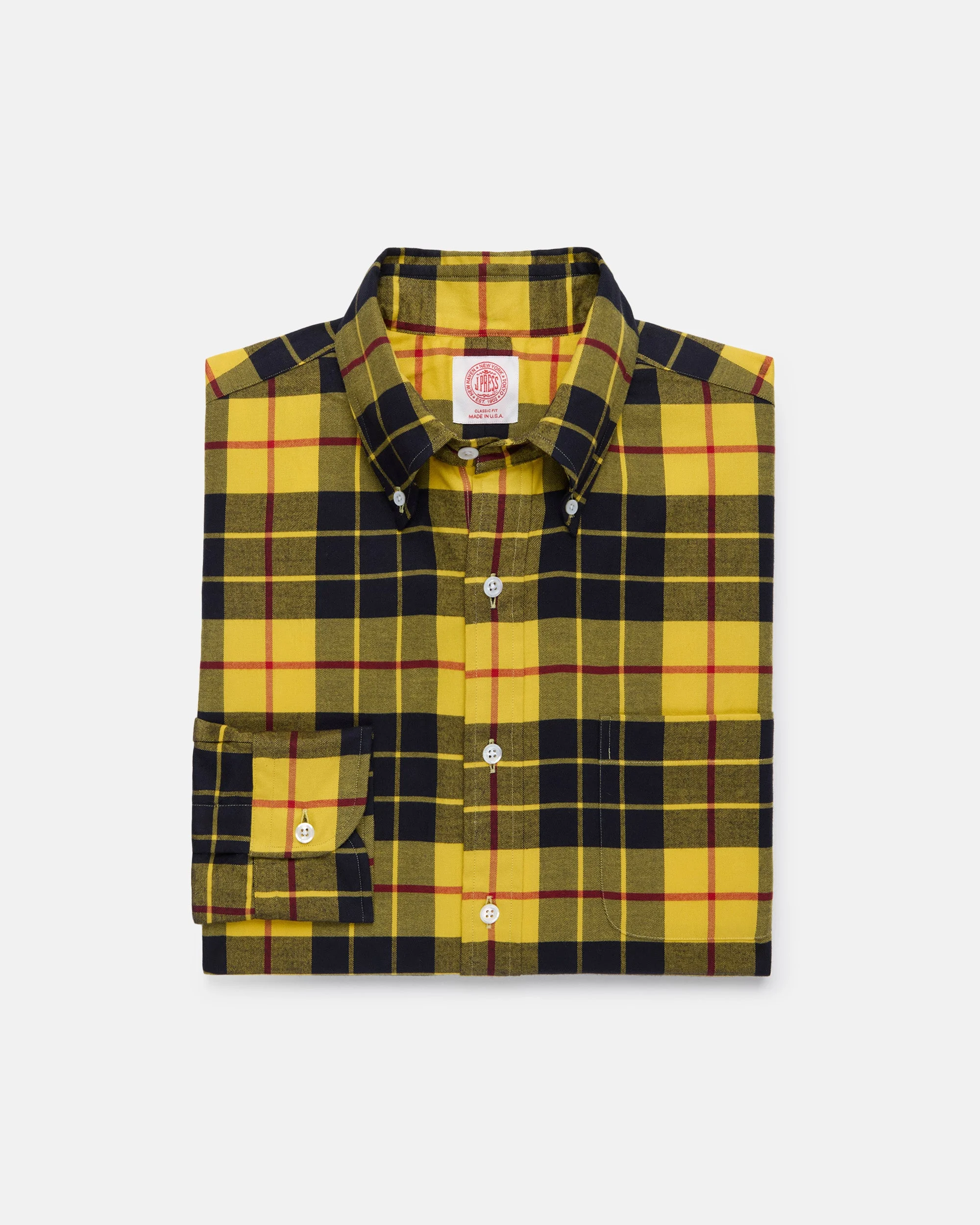 MADE-IN-USA DRESS MACLEOD TARTAN FLANNEL SPORT SHIRT - CLASSIC FIT - 1