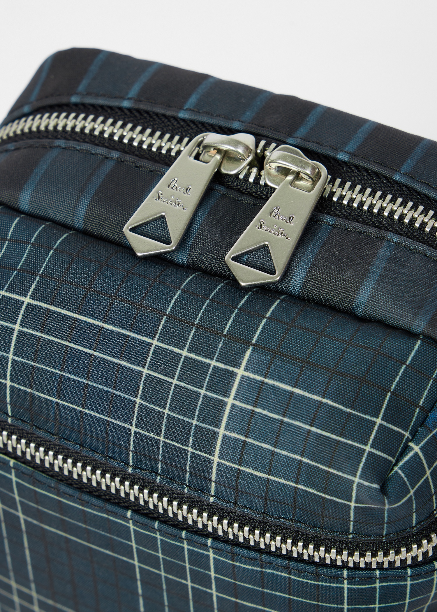 Multicolour Mixed Check and Stripe Compact Cross-Body Bag - 4
