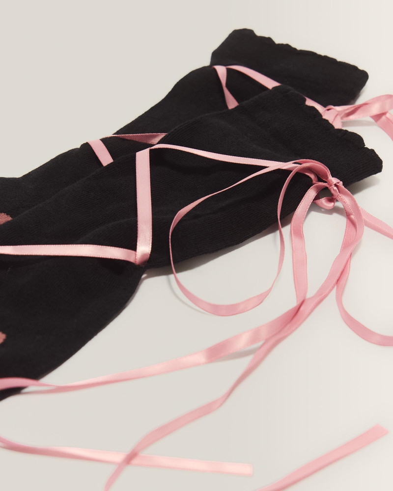 Long Lace Up Socks Organic Cotton Blend Socks 3