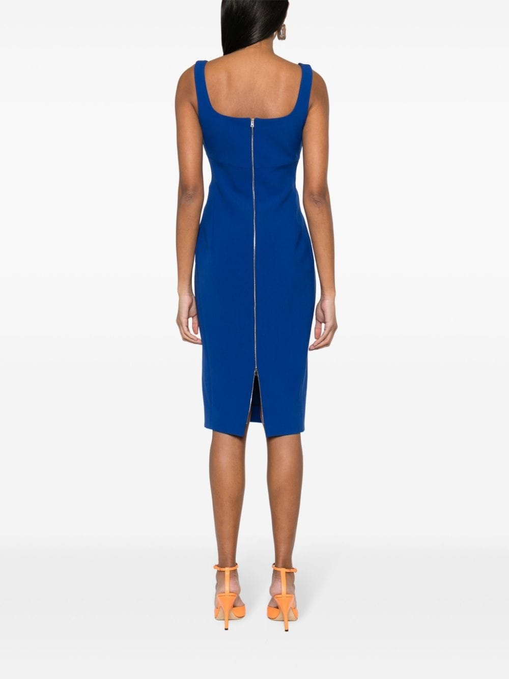 sleeveless crepe dress - 4