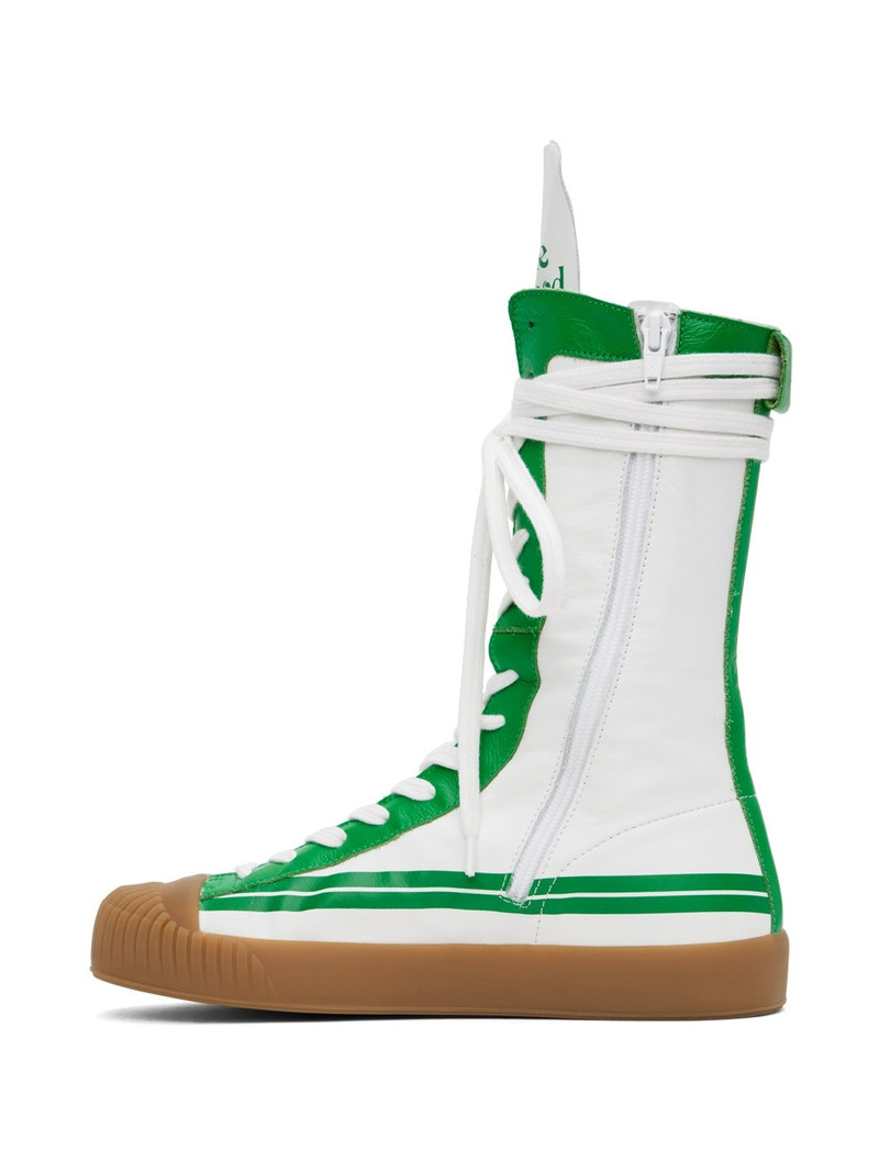 White & Green Boxing Sneakers 3