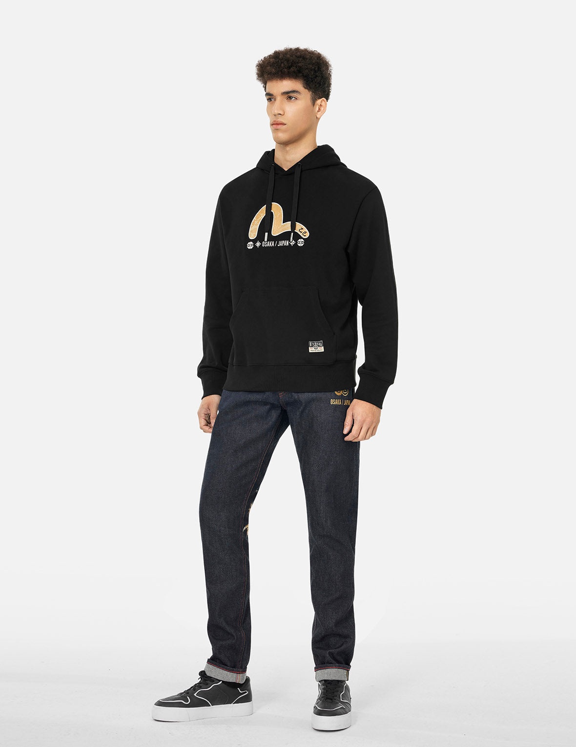 Soaring Snake and Dragon Print Relax Fit Hoodie - 4