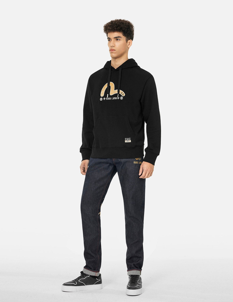 Soaring Snake and Dragon Print Relax Fit Hoodie 4