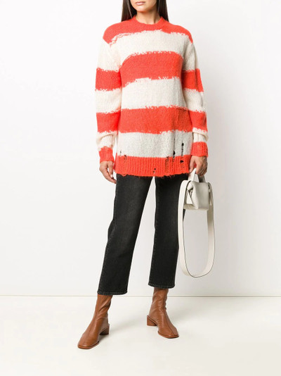 Acne Studios distressed striped jumper outlook