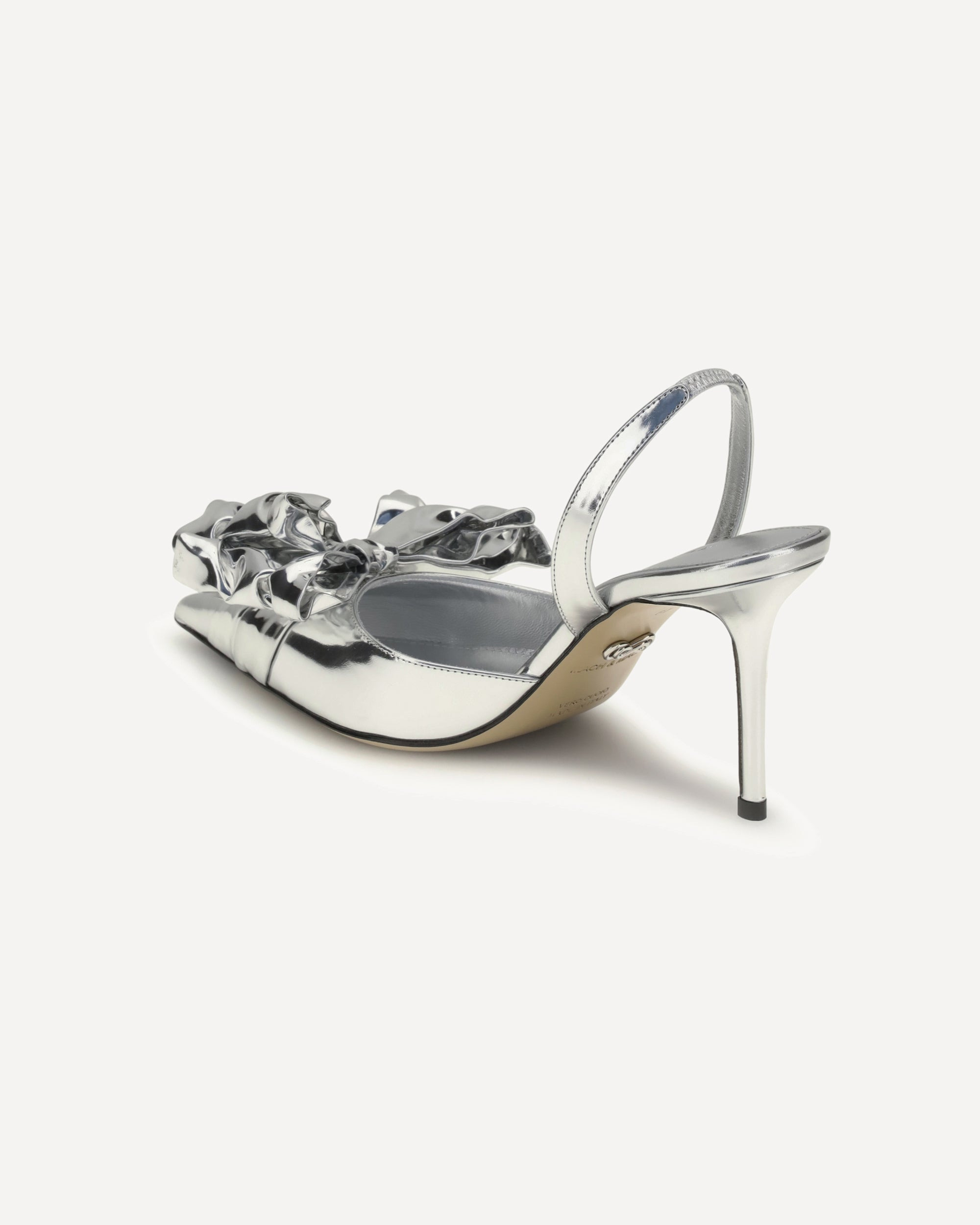 Cadeau Silver Wrapped Leather Pumps - 3
