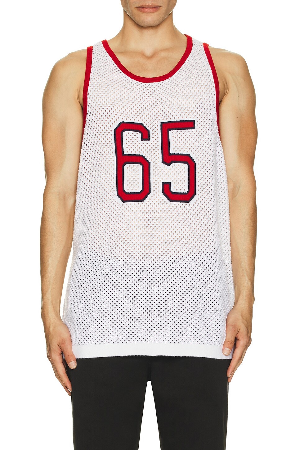 Athletic Cashmere Mesh Basketball Jersey - 3