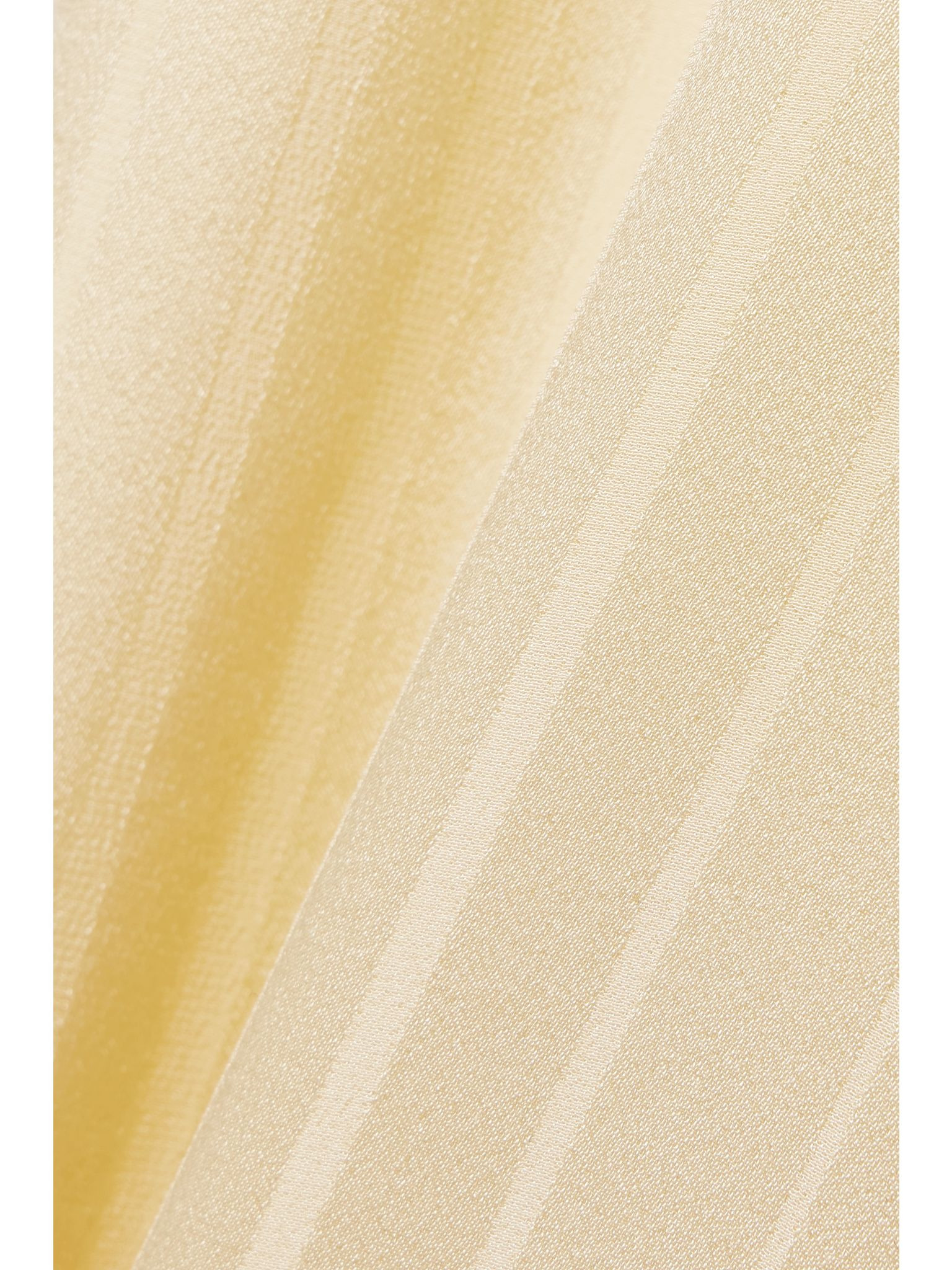 Dresden silk-satin jacquard wide-leg pants Yellow - 5