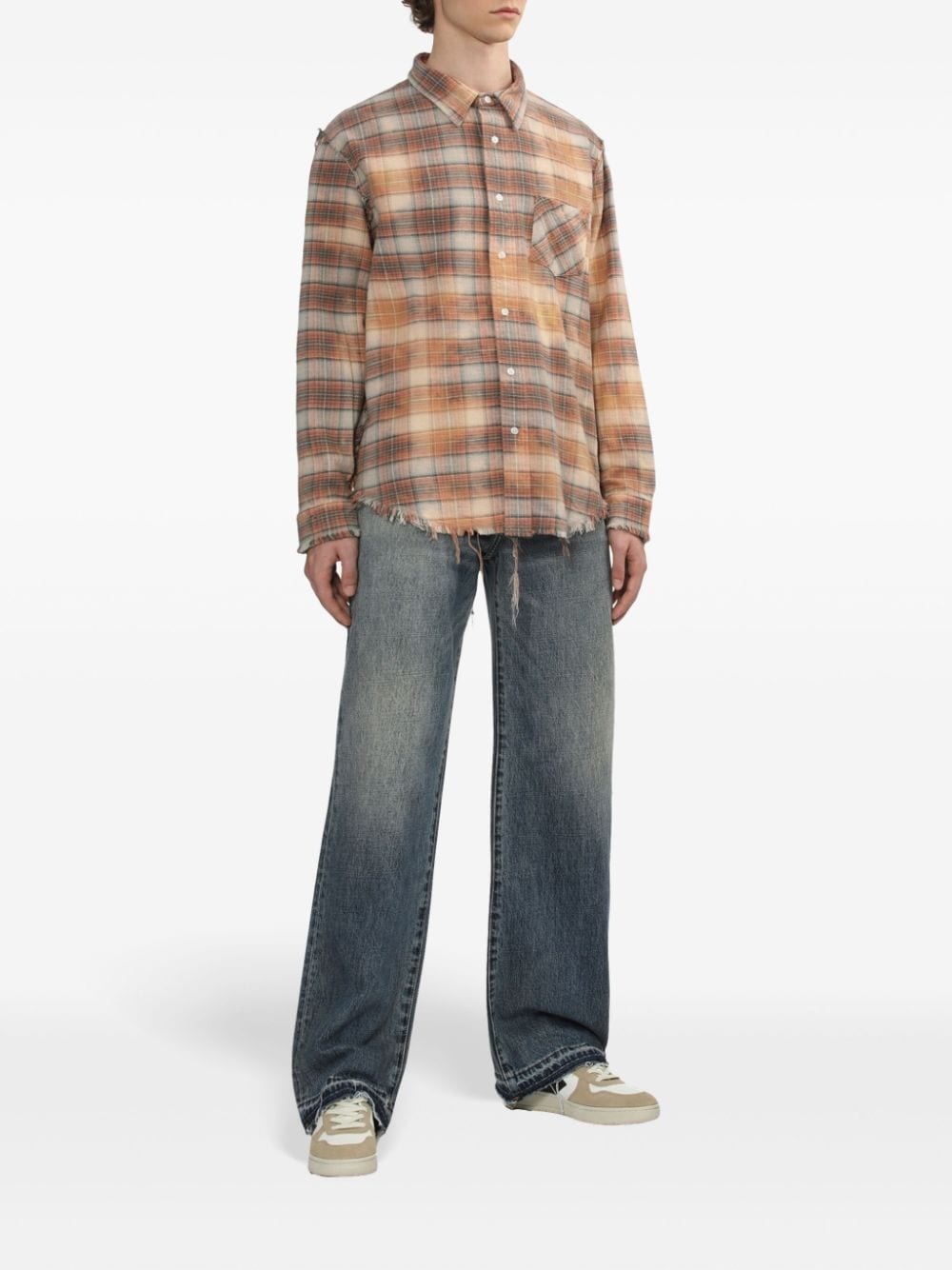 check-pattern shirt - 2