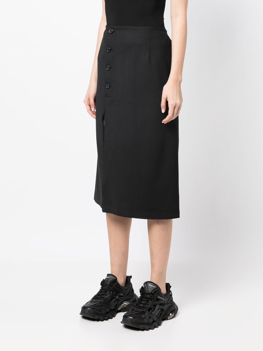 button-detail midi skirt - 3