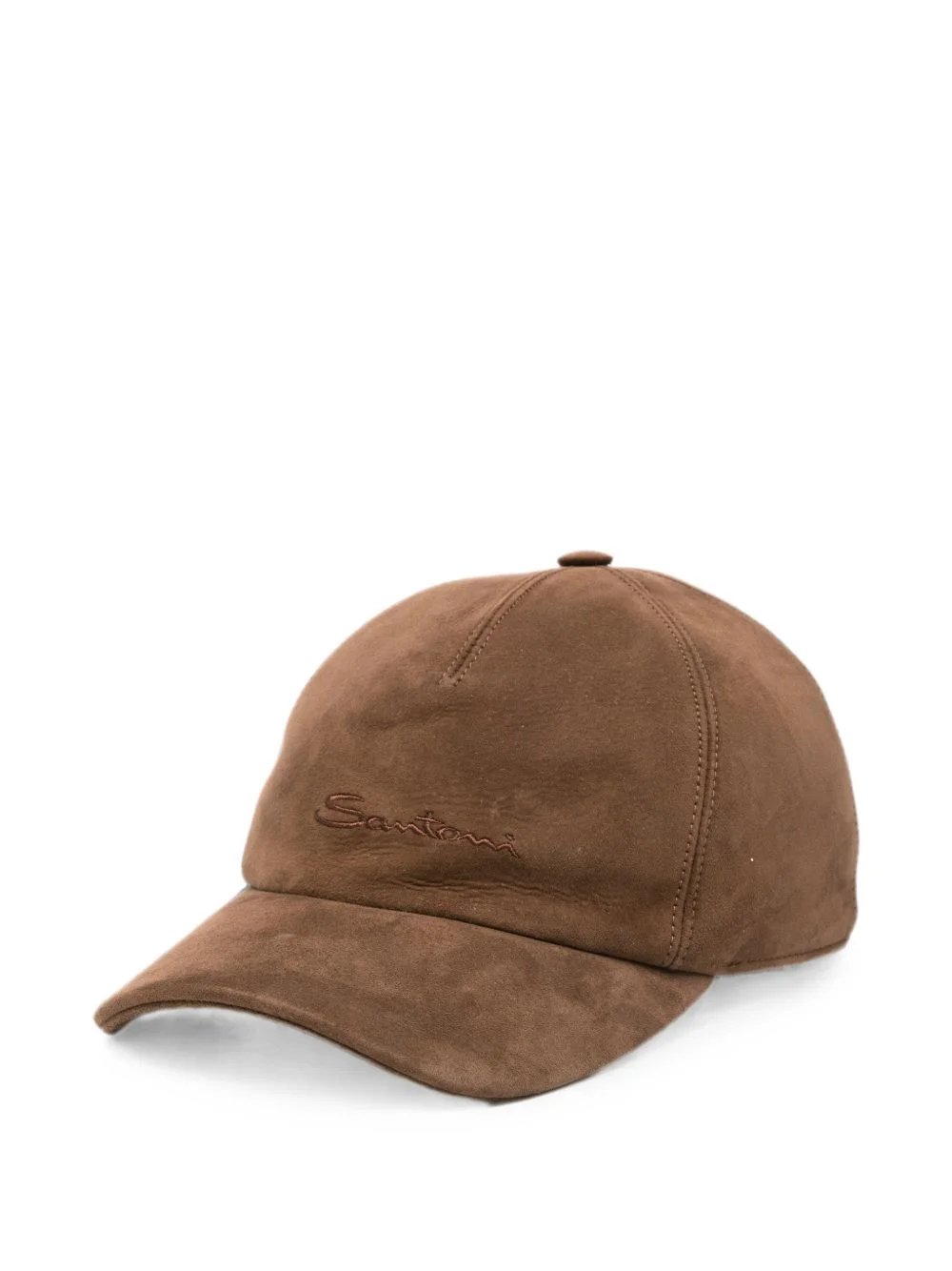 embroidered suede cap - 1