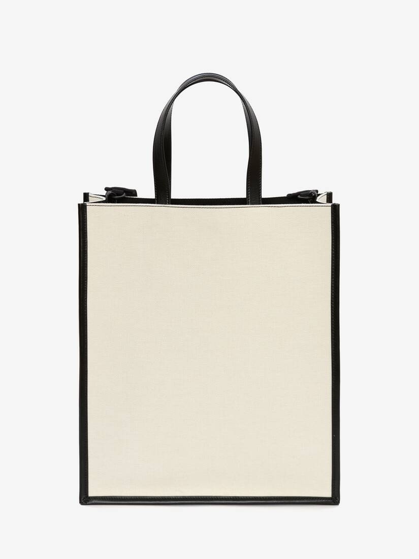 North South Tote Bag in Beige - 3