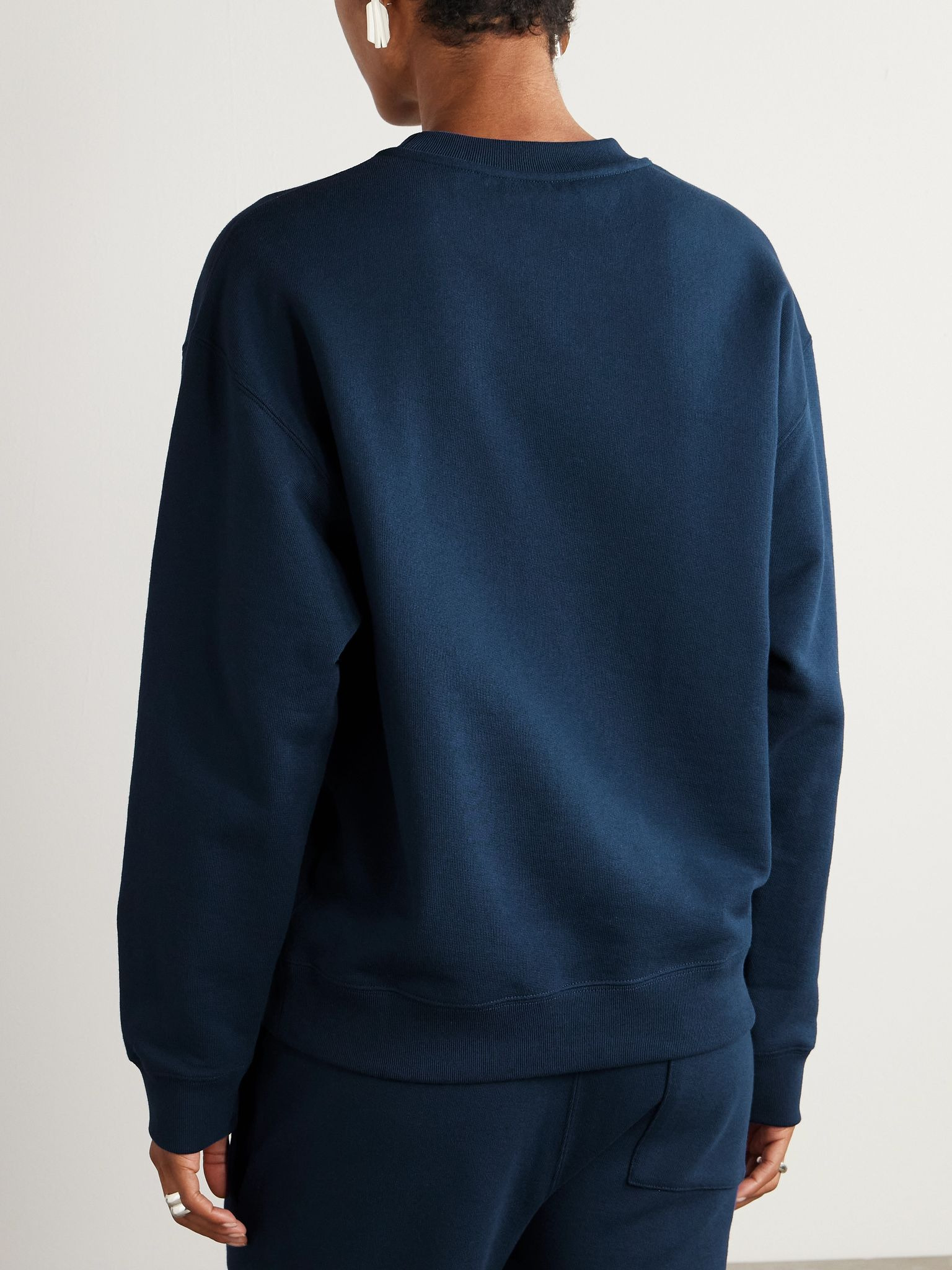 Printed cotton-jersey T-shirt Navy - 3