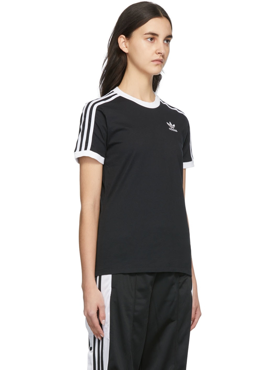 Black Adicolor 3 Stripes T-Shirt - 2