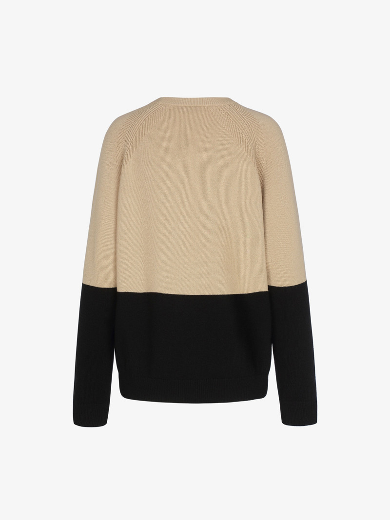 Two tone sweater in cashmere with 4G emblem 5