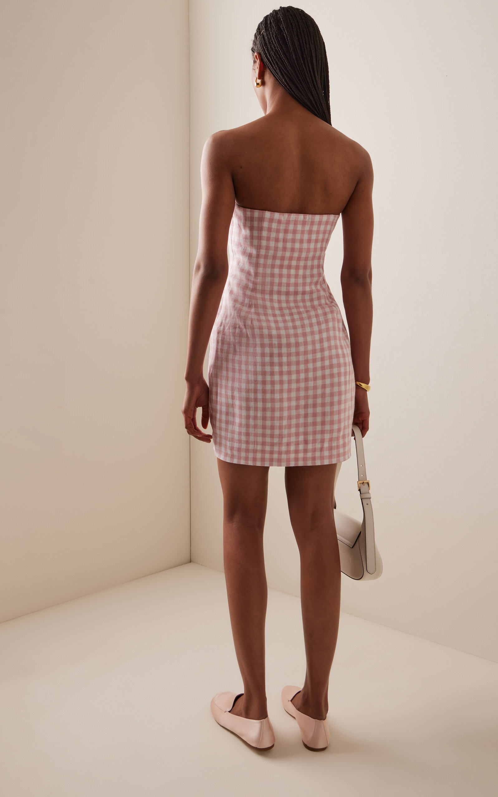 Exclusive Riviera Rosaalie Strapless Cotton Mini Dress pink - 4
