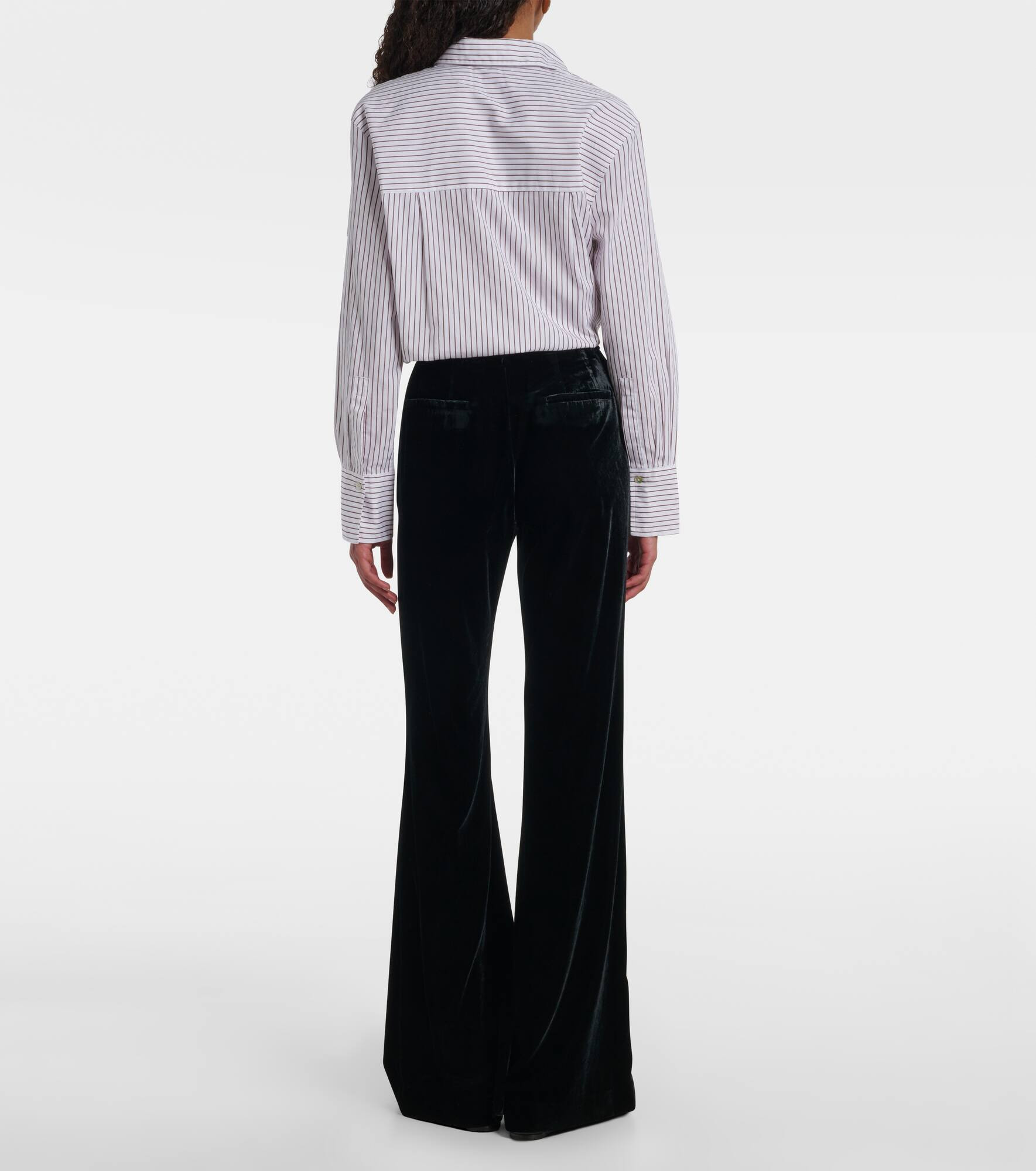 Effy high-rise flared velvet pants - 3