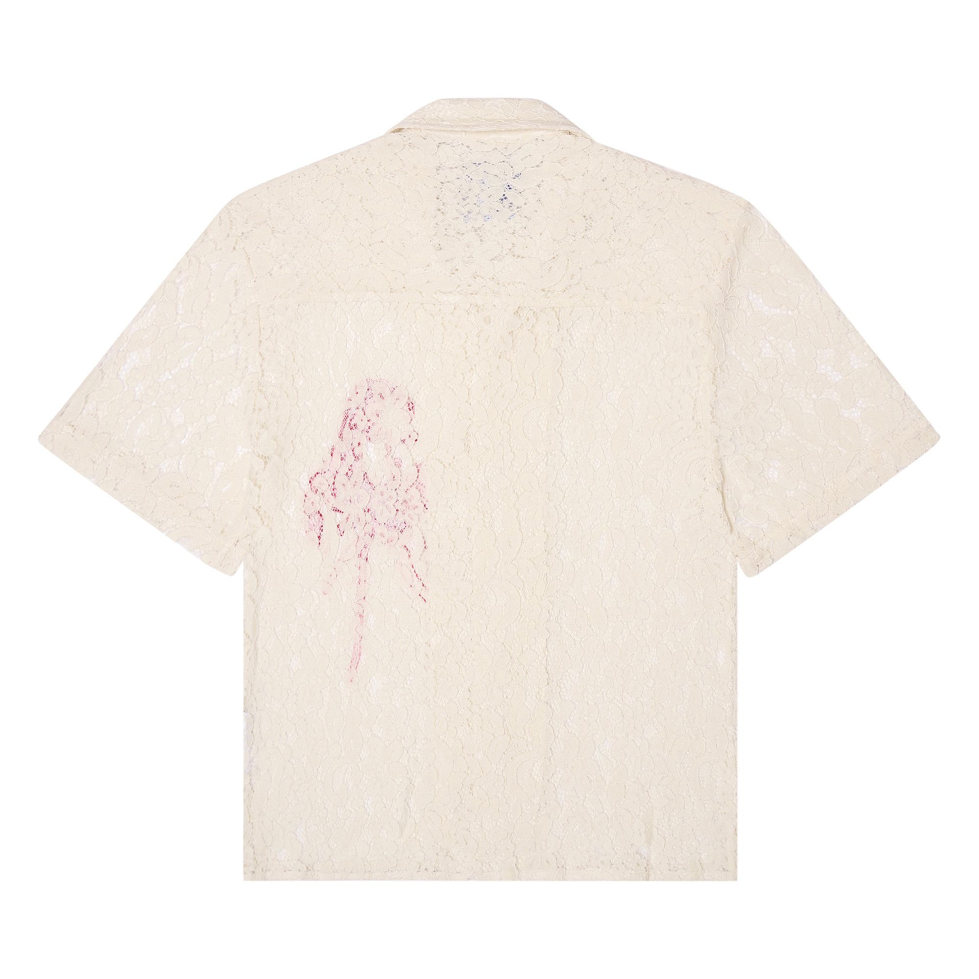 KidSuper Lace Girl Painting Shirt 'Cream' - 2